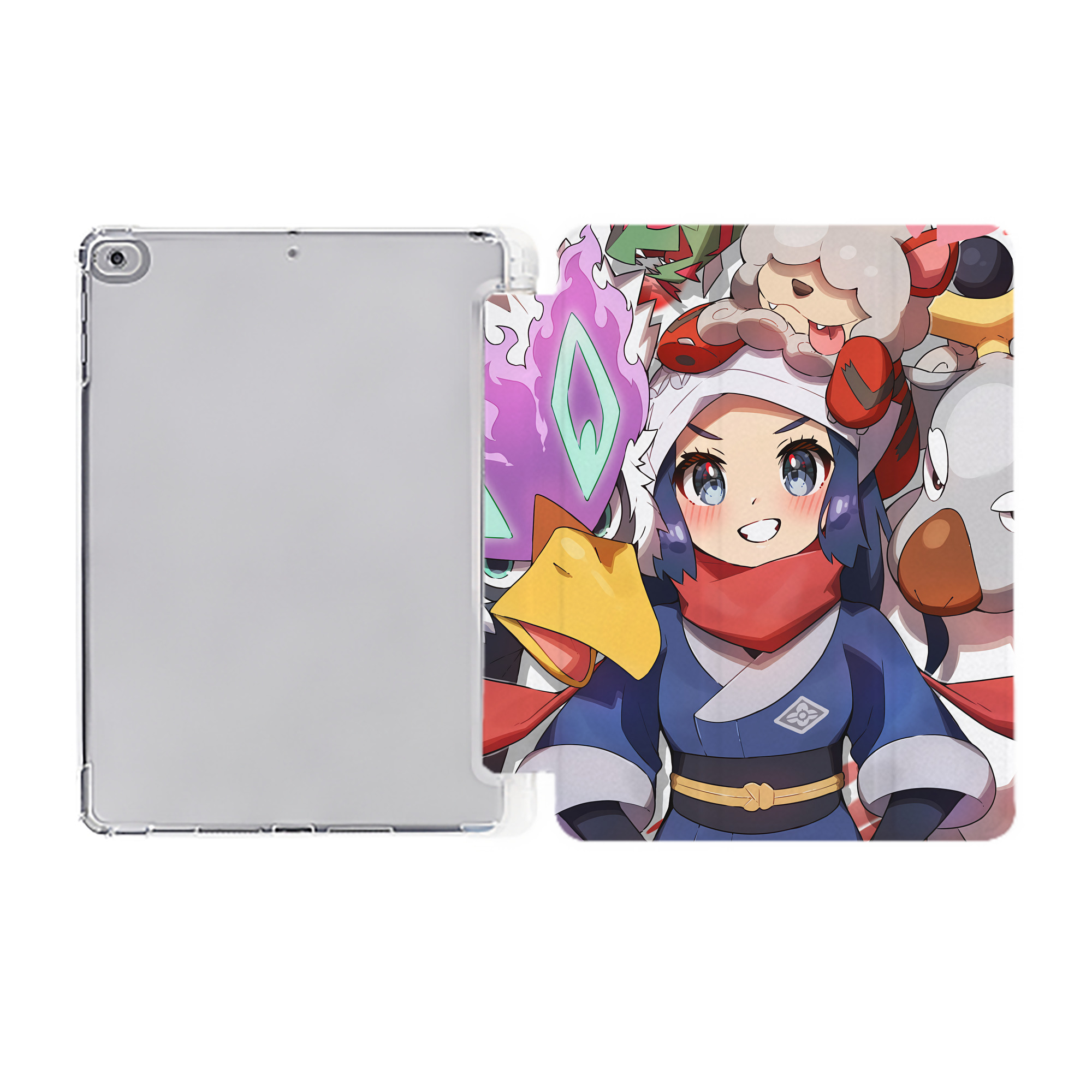 （画像用） ポケットモンスター Pokémon IPad ケース ペン収納付き 三つ折りスタンド PUレザー×シリコン 対応機種9.5/10.5/10.9インチ